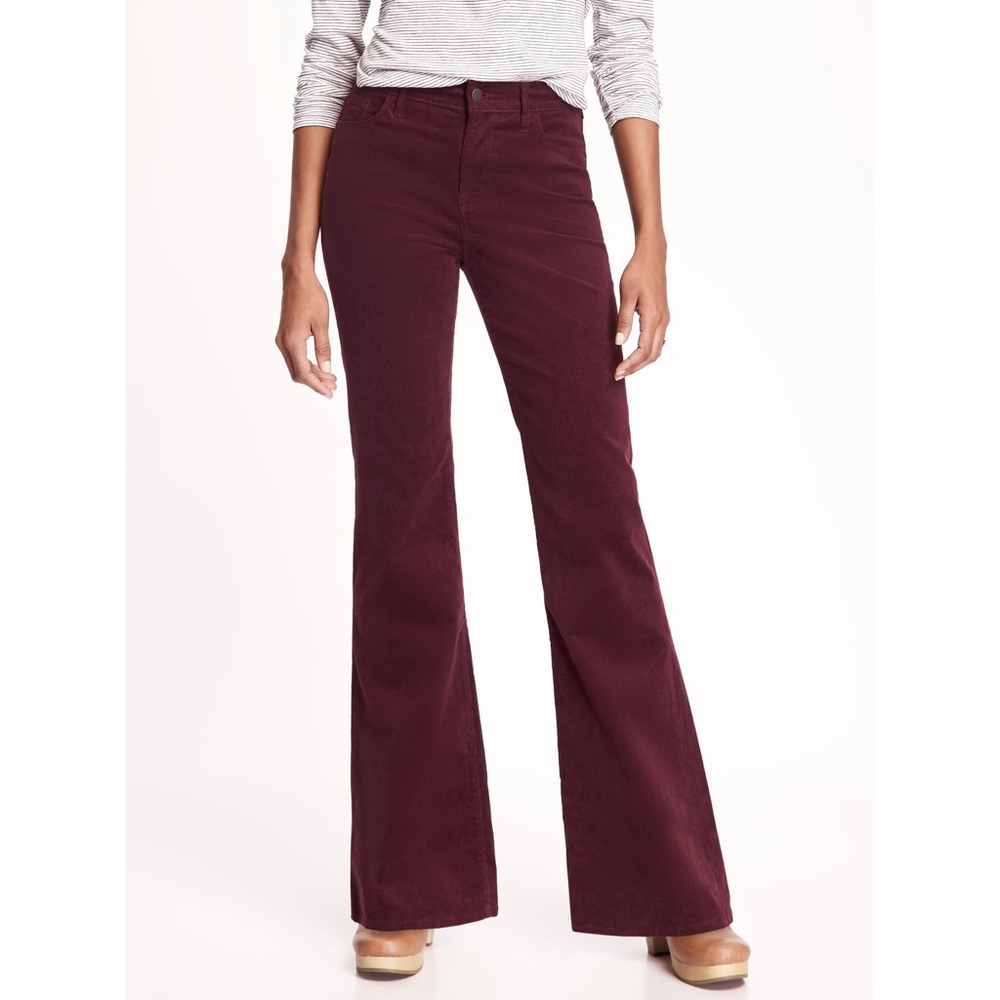 OLD NAVY HIGH RISE FLARE CORDUROY